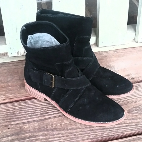 Splendid Black Suede Booties - Picture 1 of 5